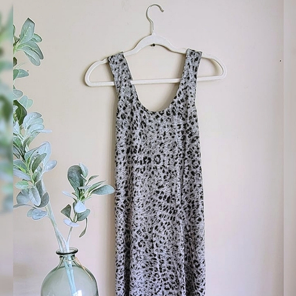 Old Navy Sleeveless Cheetah Print Maxi Dress (L) NWOT